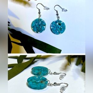 Magnesite Dangle earrings, NWOB